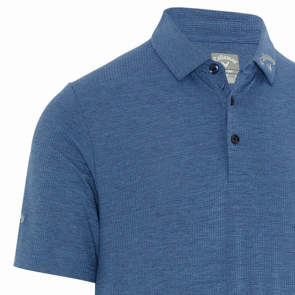 Travel Style Trend Callaway Ventilated Classic Jacquard Polo Shirt - Peacoat