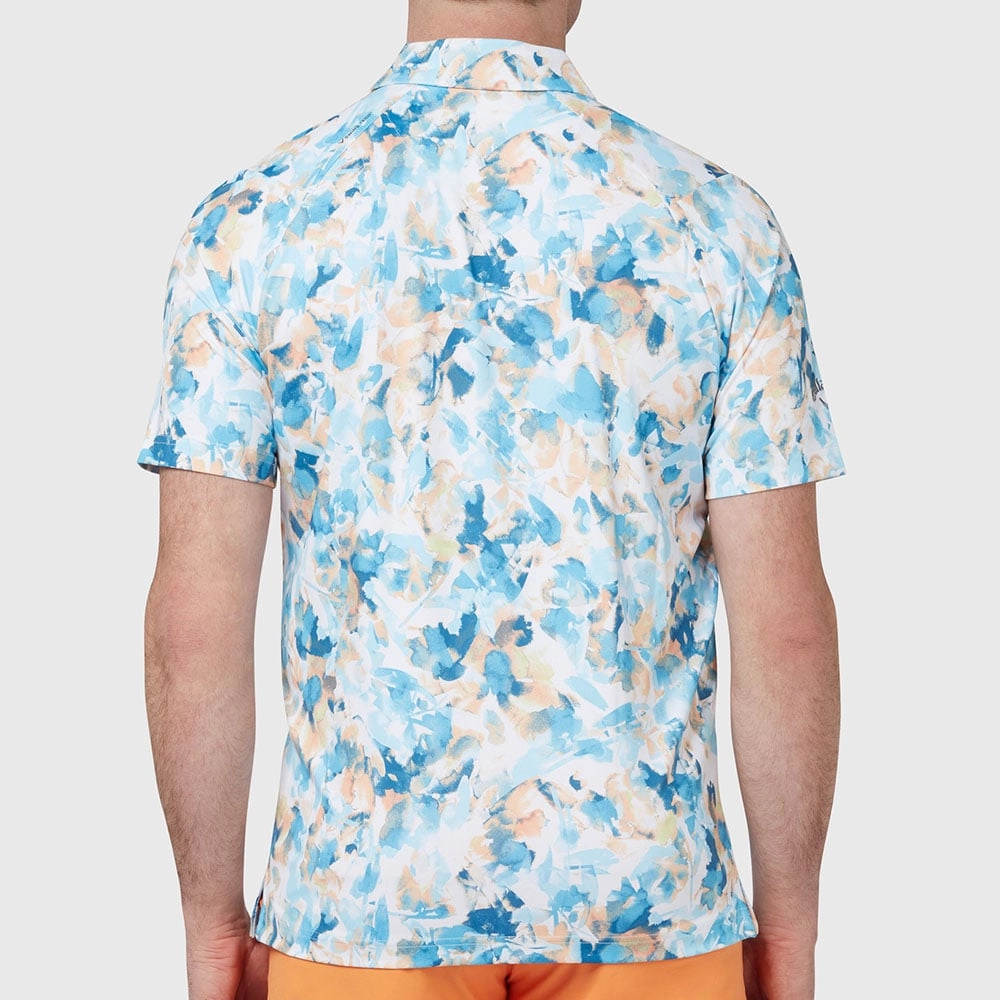 Callaway X-Ray Floral Print Polo Shirt - Bright White Active Comfort Style Trendy Wear
