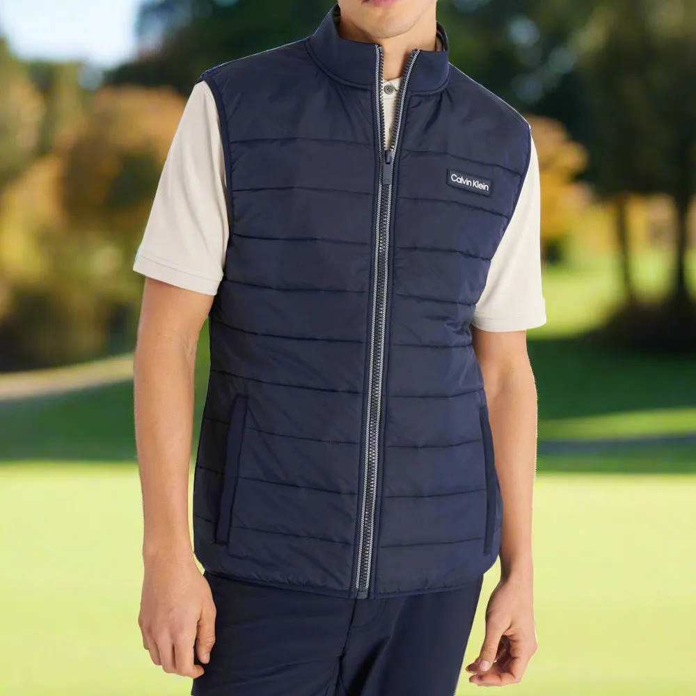 Calvin Klein Baylor Creek Hybrid Full Zip Gilet - Evening Blue Easy Care Alternative