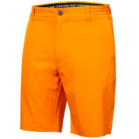 Calvin Klein Bullet Regular Fit Stretch Shorts - Orange Ergonomic Contour Shape