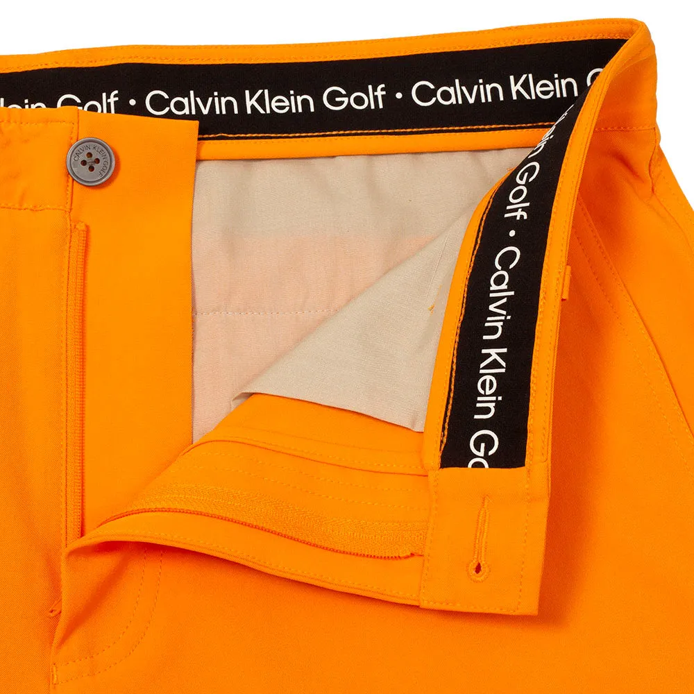 Calvin Klein Bullet Regular Fit Stretch Shorts - Orange Game Day