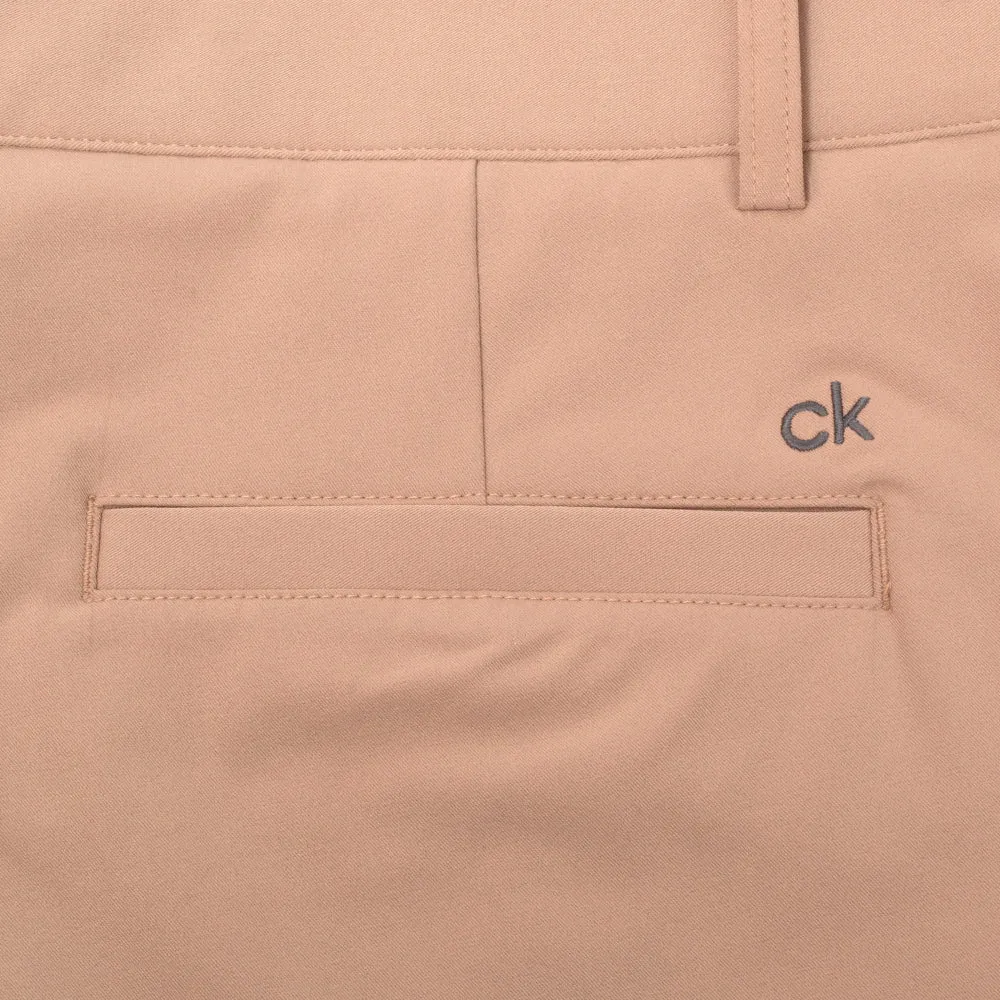 Flatlock Seam Technology Trendy Vibe Calvin Klein Bullet Stretch Shorts - Stone