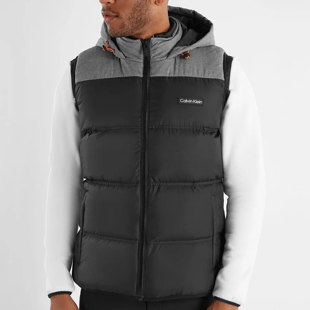 Elasticity Eco Friendly Material Calvin Klein Elmswell Hybrid Gilet - Black