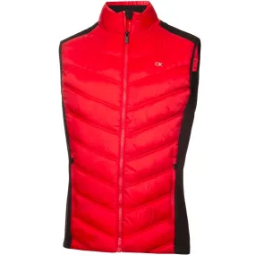 Calvin Klein Frontera Hybrid Gilet - Red Non Restrictive Mobility Anti Static Finish
