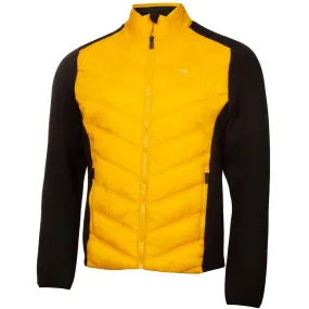 Calvin Klein Frontera Hybrid Jacket - Mustard/Black Packable Feature Clean Jacket Detail
