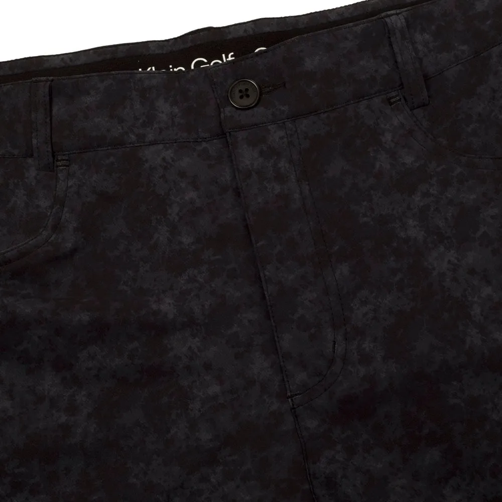 Quick Dry Fabric Sporty Chic Calvin Klein Genius Printed Stretch Shorts - Black
