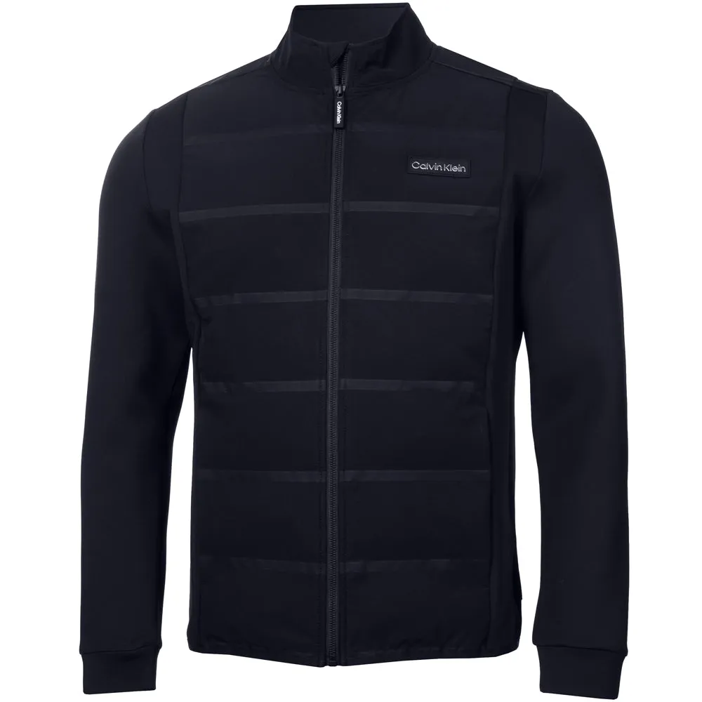 SiliconeGrip Seamless Shoulder Construction Calvin Klein Houston Hybrid Full Zip Jacket - Navy