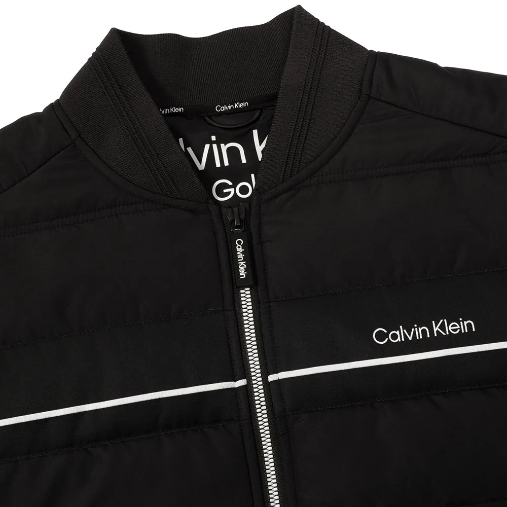 Calvin Klein Lincoln Bomber Jacket - Black Gloss Free Texture