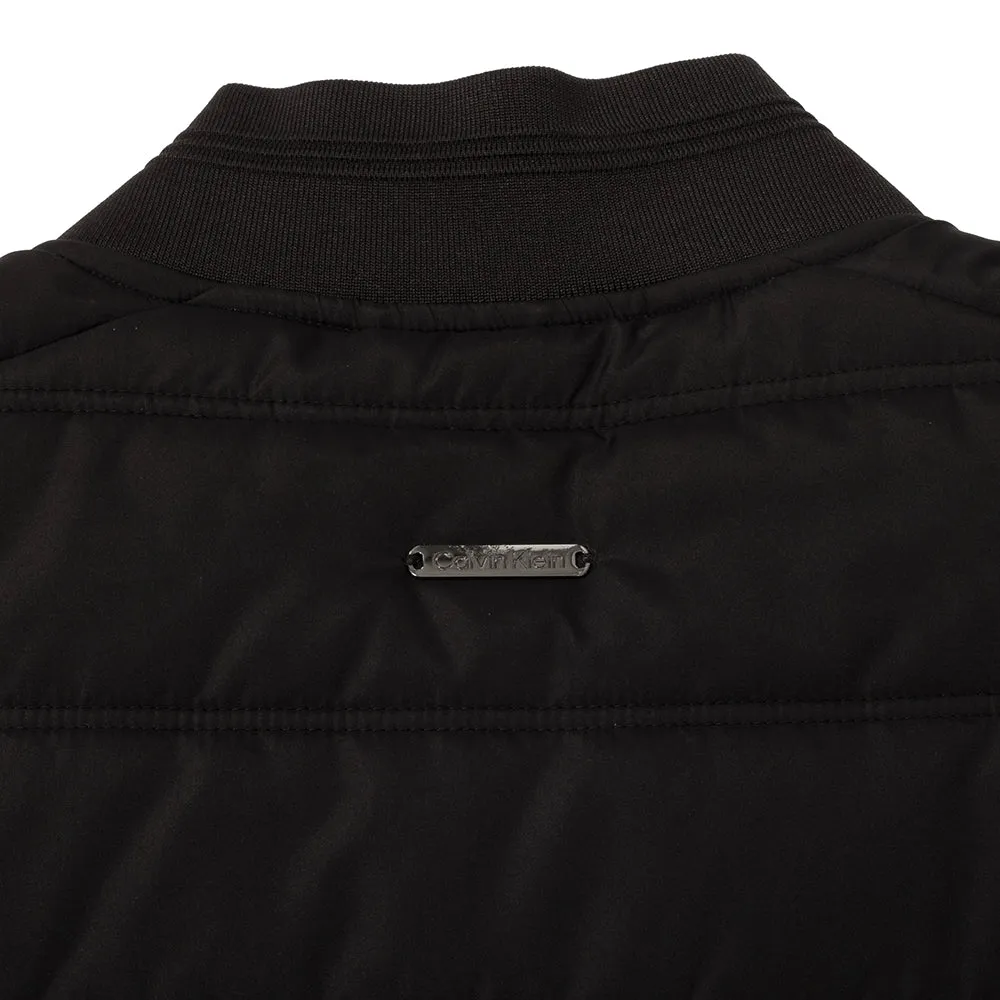 Soft touch finish Calvin Klein Lincoln Bomber Jacket - Black