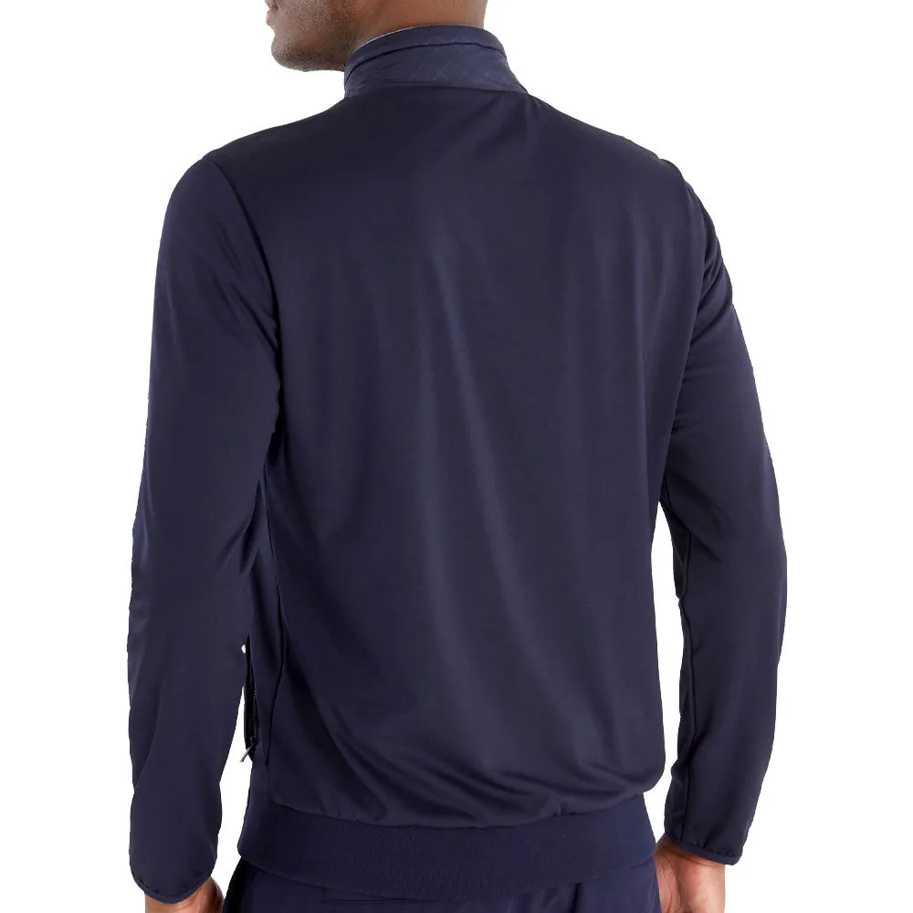 Adjustable Hood Feature Calvin Klein Malden Hybrid Jacket - Navy