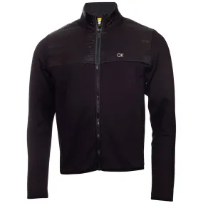 Stand Up Collar Thermo Regulating Fabric Calvin Klein Monte Full Zip Layering Jacket - Black