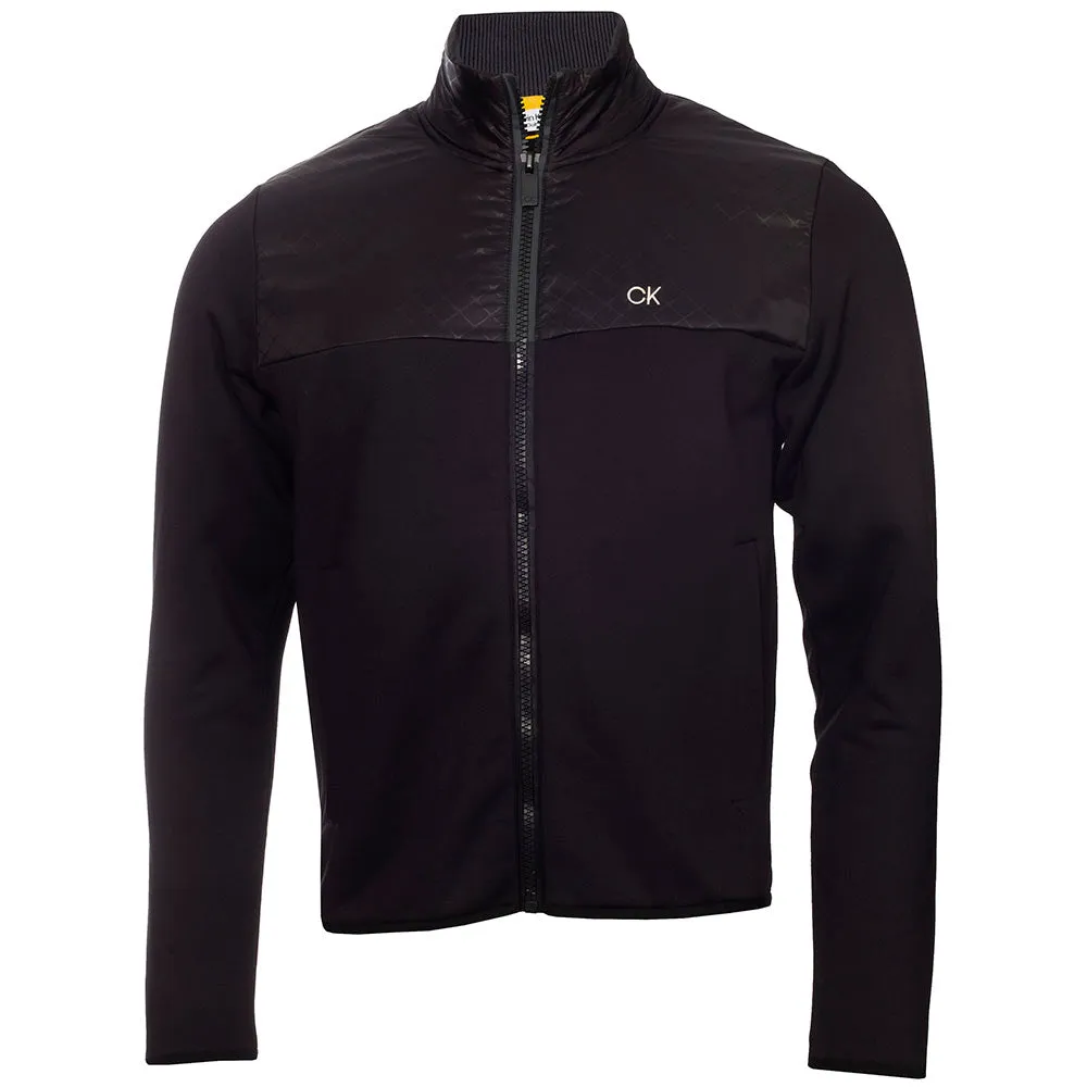 Stand Up Collar Thermo Regulating Fabric Calvin Klein Monte Full Zip Layering Jacket - Black