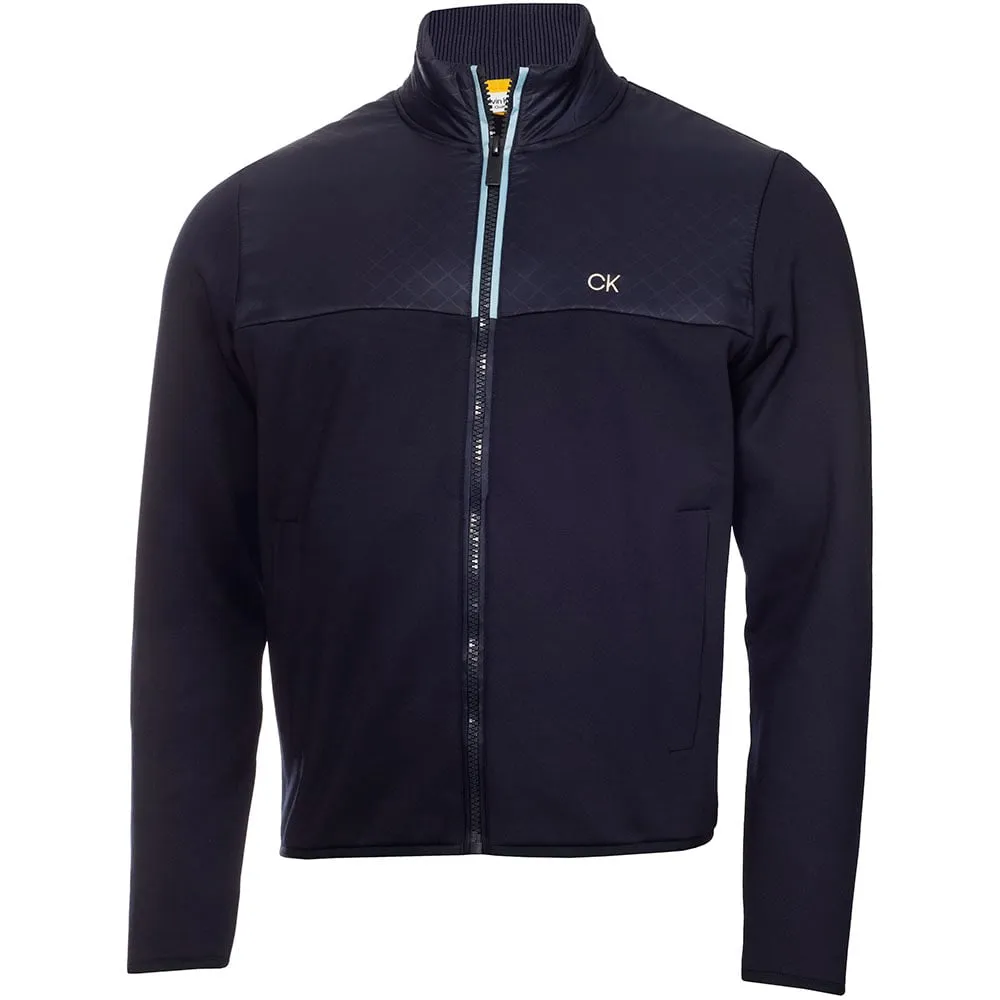 Calvin Klein Monte Full Zip Layering Jacket - Navy Anti Pilling Texture