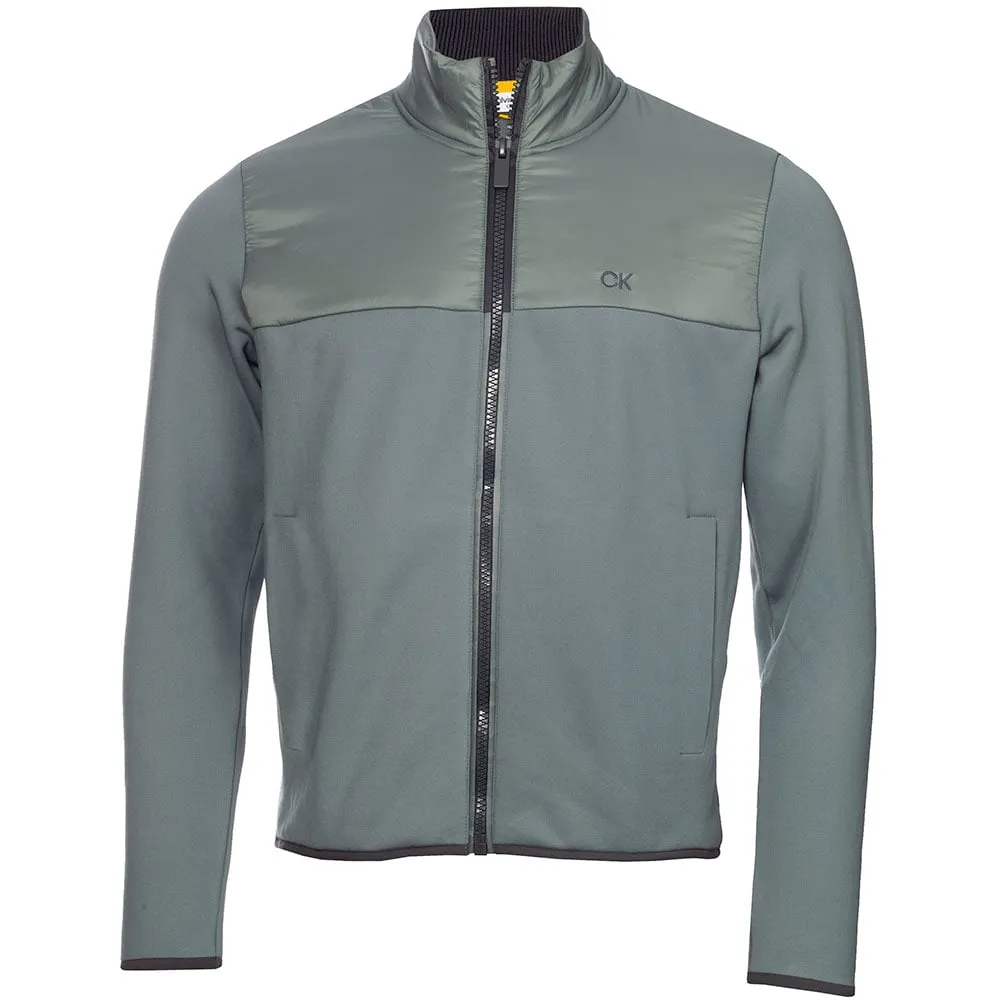 Calvin Klein Monte Full Zip Layering Jacket - Sage Mid Season Wear Zipper Closure System