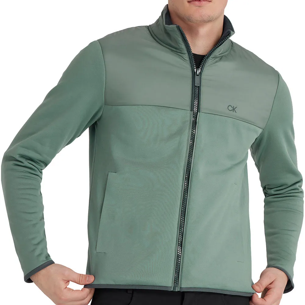 Calvin Klein Monte Full Zip Layering Jacket - Sage Convertible styles Zipper Closure Mechanism