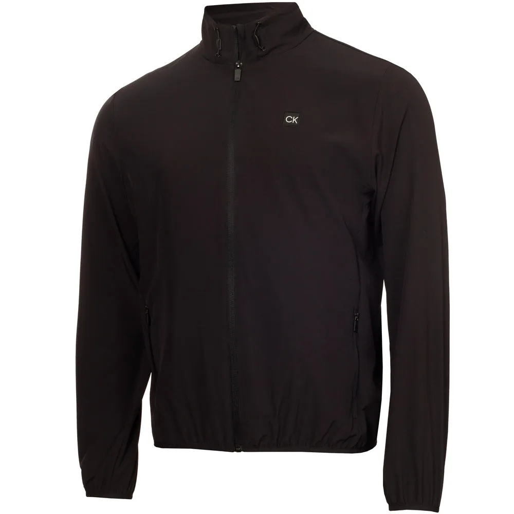 Calvin Klein Motion Full Zip Windbreaker Jacket - Black Frictionless Zipper Tracks