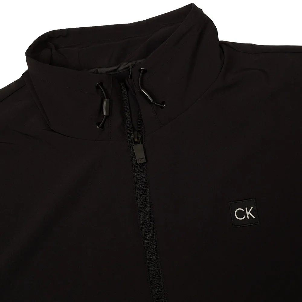 Calvin Klein Motion Full Zip Windbreaker Jacket - Black elastic waistband