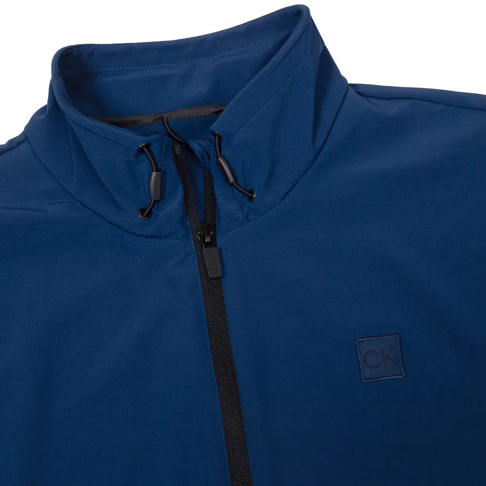 Calvin Klein Motion Full Zip Windbreaker Jacket - Ink Water Resistant Fire Retardant Treated Fabric