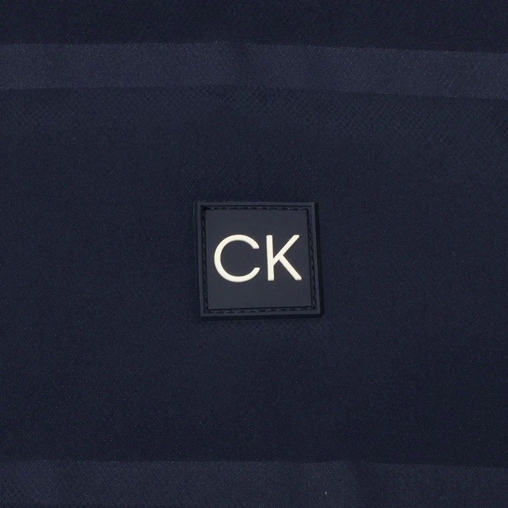 Calvin Klein Navarro Hybrid Jacket - Evening Blue Thermal Reflective Lining Houndstooth Print