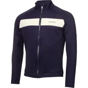 Flexible Layer Fit Full Length Zipper Calvin Klein Parkbury Full Zip Jacket - Evening Blue