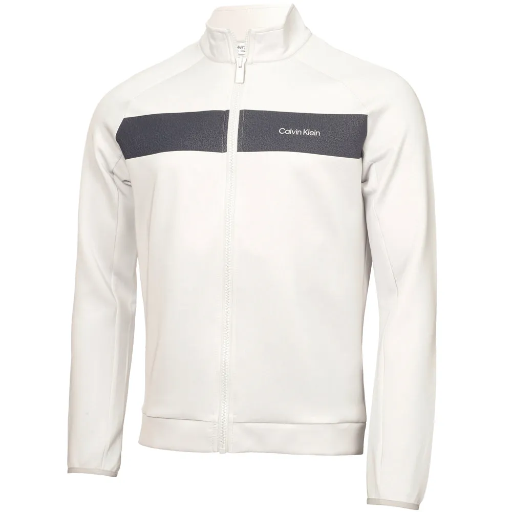Calvin Klein Parkbury Full Zip Jacket - Silver Cloud Shawl Lapel
