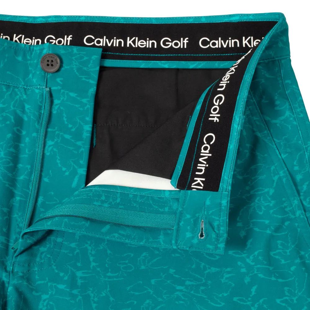 Fitness Friendly Calvin Klein Printed Bullet Shorts - Sea Green