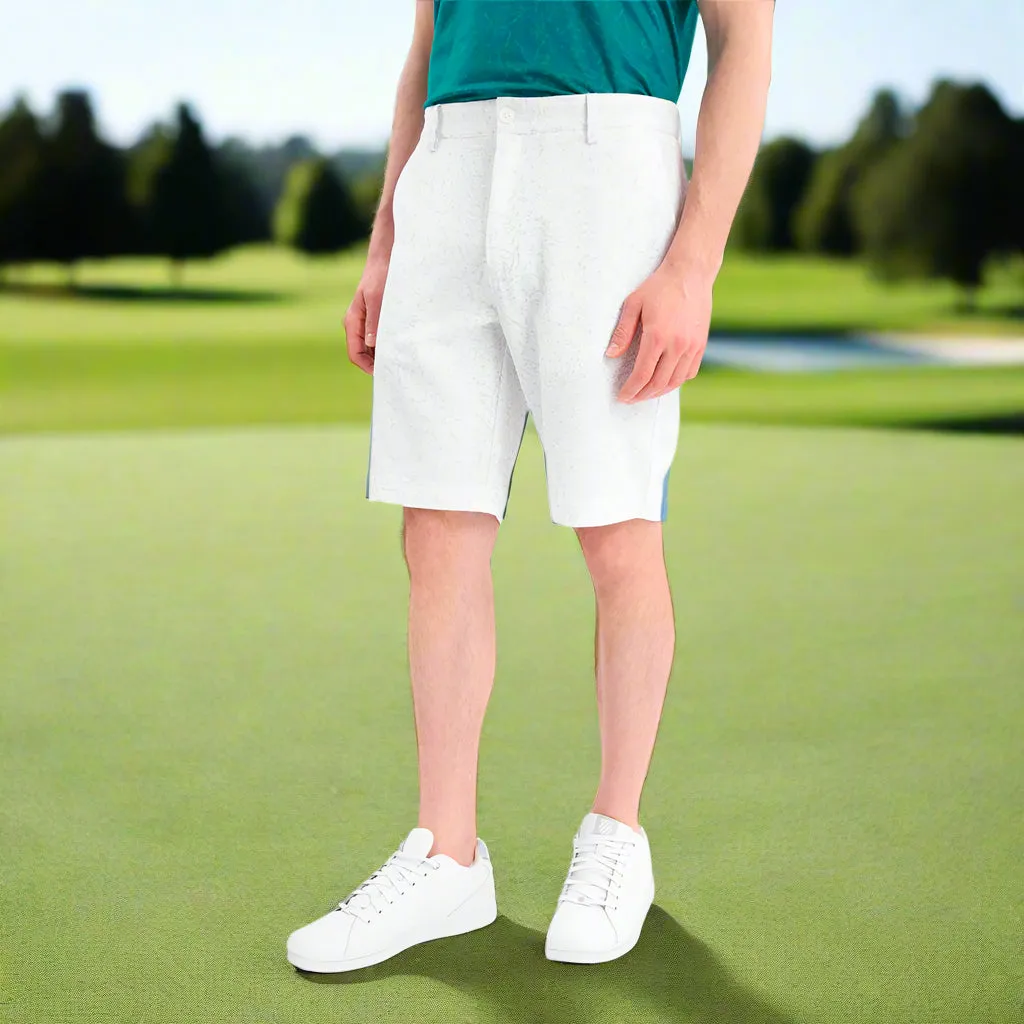 Fleece Lining Balanced Fit Calvin Klein Printed Bullet Shorts - White