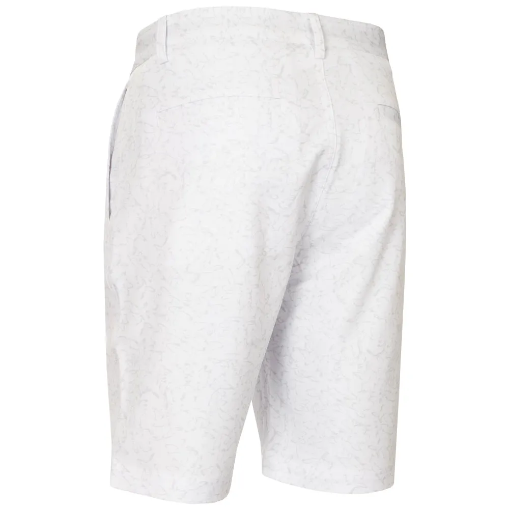 Calvin Klein Printed Bullet Shorts - White Double Layered Construction Jogging Ready