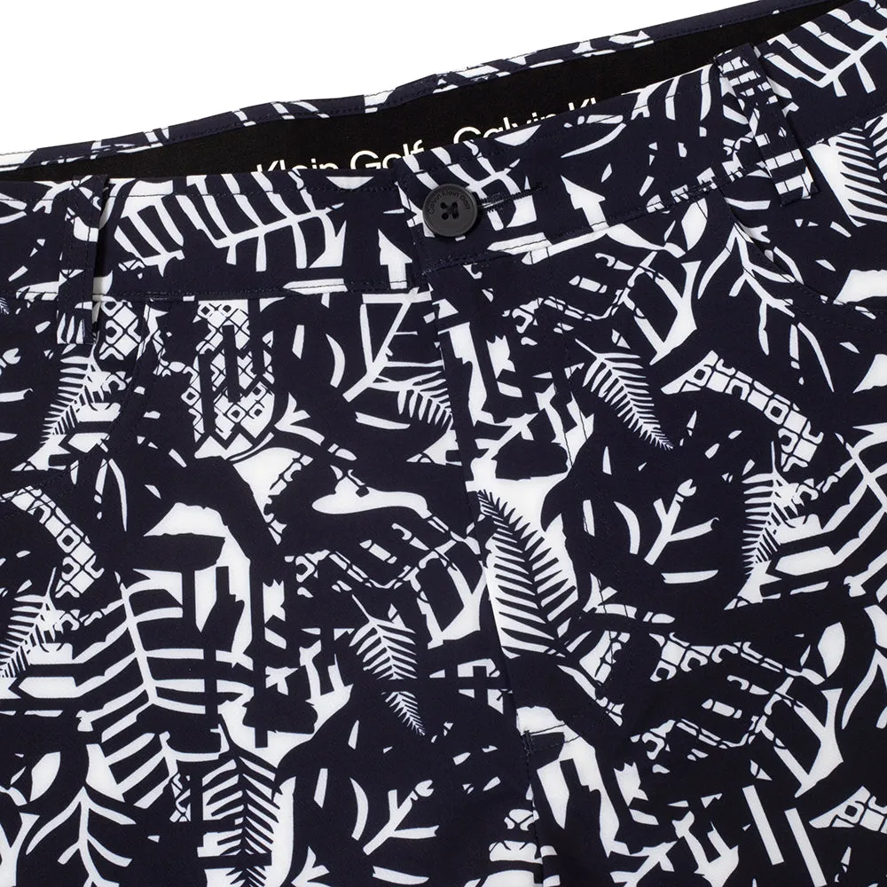 Calvin Klein Printed Genius Shorts - Evening Blue/White Sweat Wicking Channels Moisture wicking