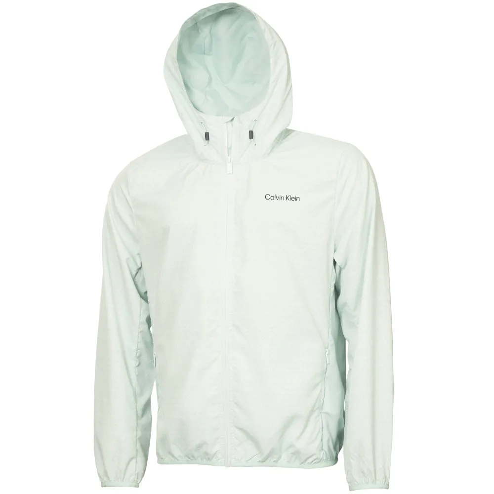 HeatReflectiveLining Calvin Klein Printed Windbreaker Jacket - Light Jade