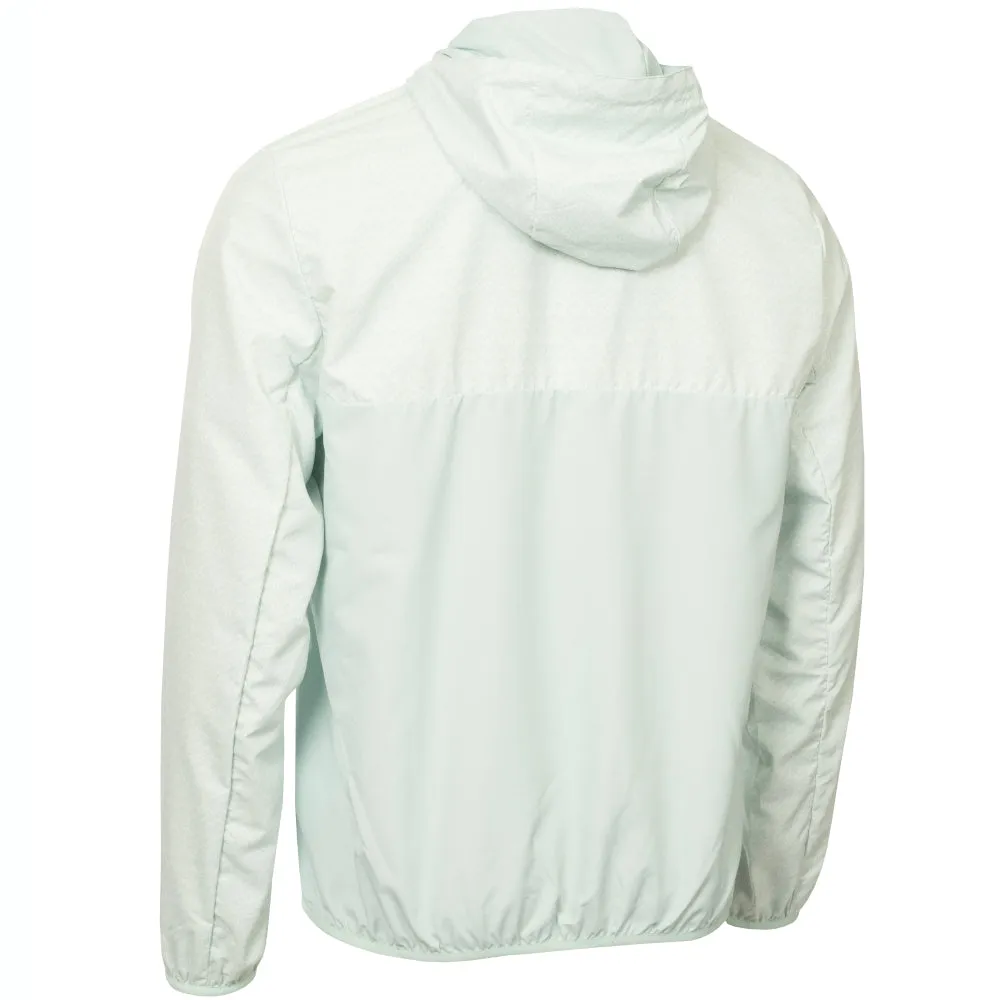 Abrasion Proof Shoulders All Year Use Calvin Klein Printed Windbreaker Jacket - Light Jade