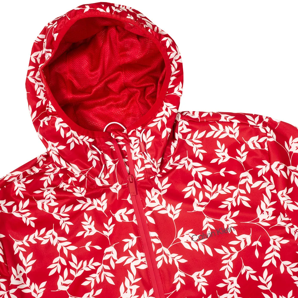 Lifestyle Wear Calvin Klein Printed Windbreaker Jacket - Red/White