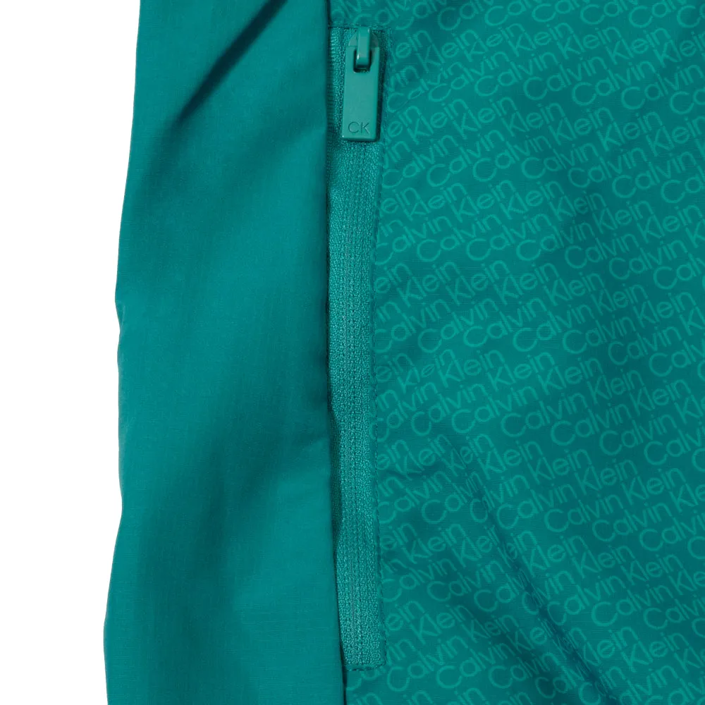 Calvin Klein Printed Windbreaker Jacket - Sea Green Travel Layer