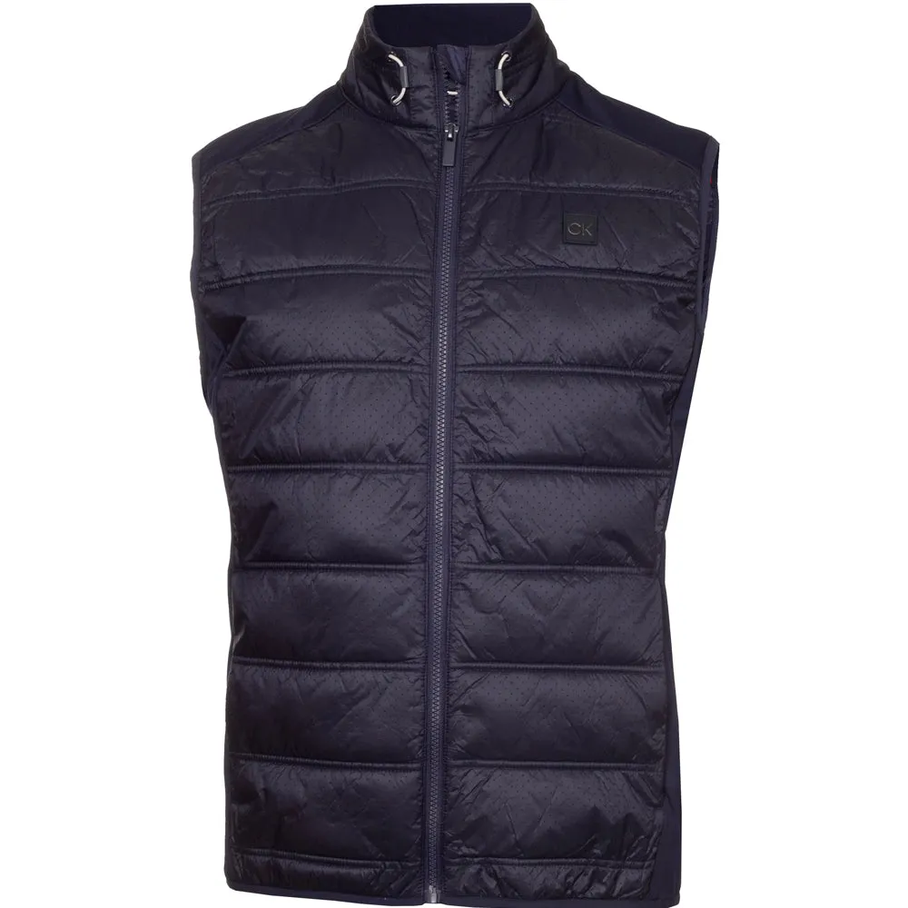 Calvin Klein Rangewood Full Zip Hybrid Gilet - Evening Blue separation Anti Pilling Finish
