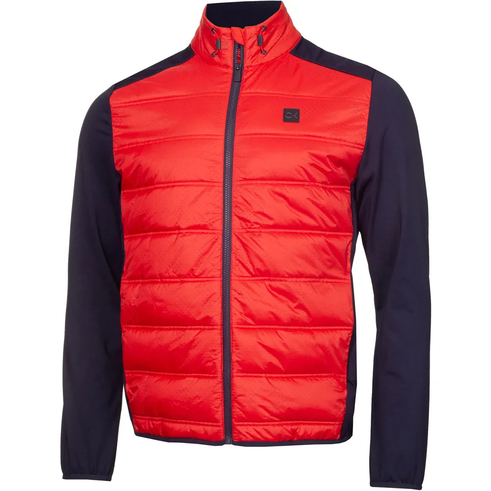 Ergonomic Articulation Non Irritating Lining Calvin Klein Rangewood Full Zip Hybrid Jacket - Evening Blue/Red