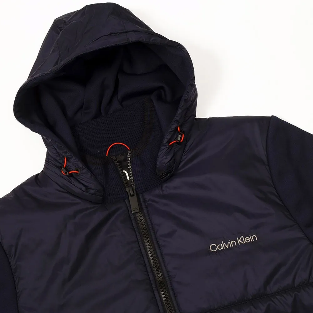 Weatherproof Zipper Closure Calvin Klein Somme Valley Hybrid Jacket - Peacoat