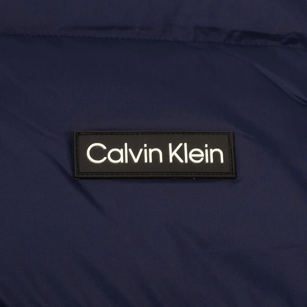 Wrinkle Free Material Calvin Klein Winnsboro Padded Gilet - Evening Blue
