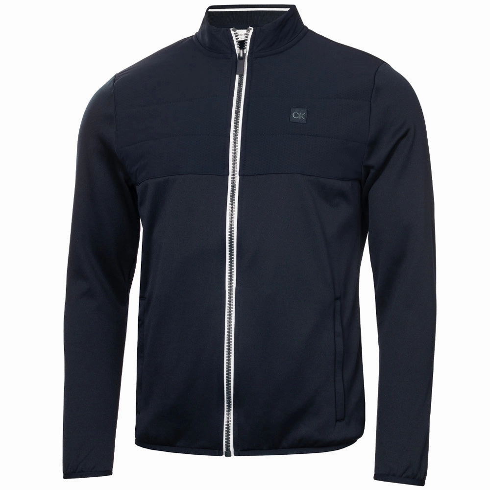 right for formal events good for weekends Calvin Klein Atlantic Hybrid Full Zip Pullover - Navy