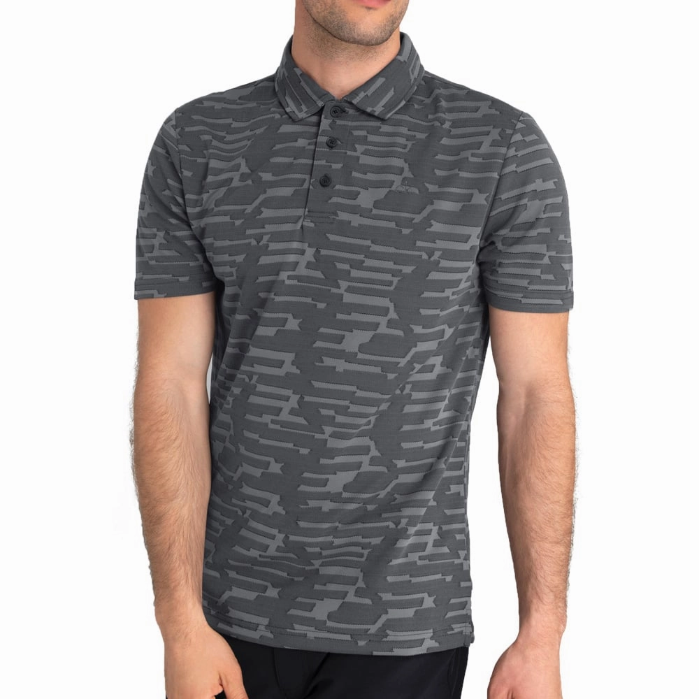 color blocking Calvin Klein Aztec Polo Shirt - Charcoal