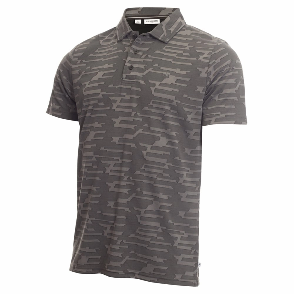 Calvin Klein Aztec Polo Shirt - Charcoal Casual Essential