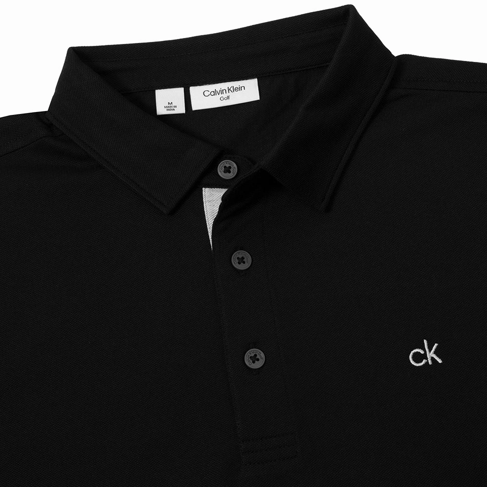 Calvin Klein Bayard Long Sleeve Polo Shirt - Black Chic Wearable