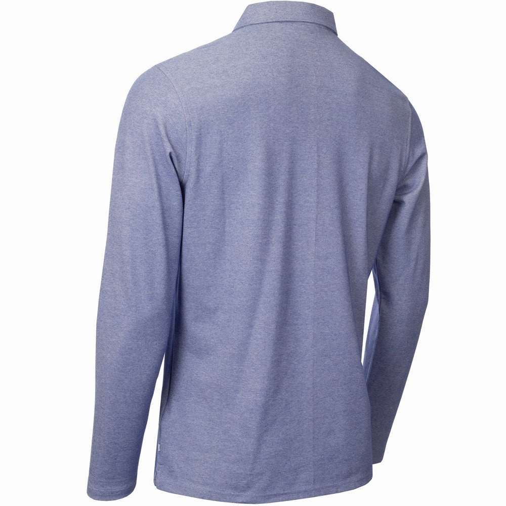 OdorResistant Minimalistic Wear Calvin Klein Bayard Long Sleeve Polo Shirt - French Blue