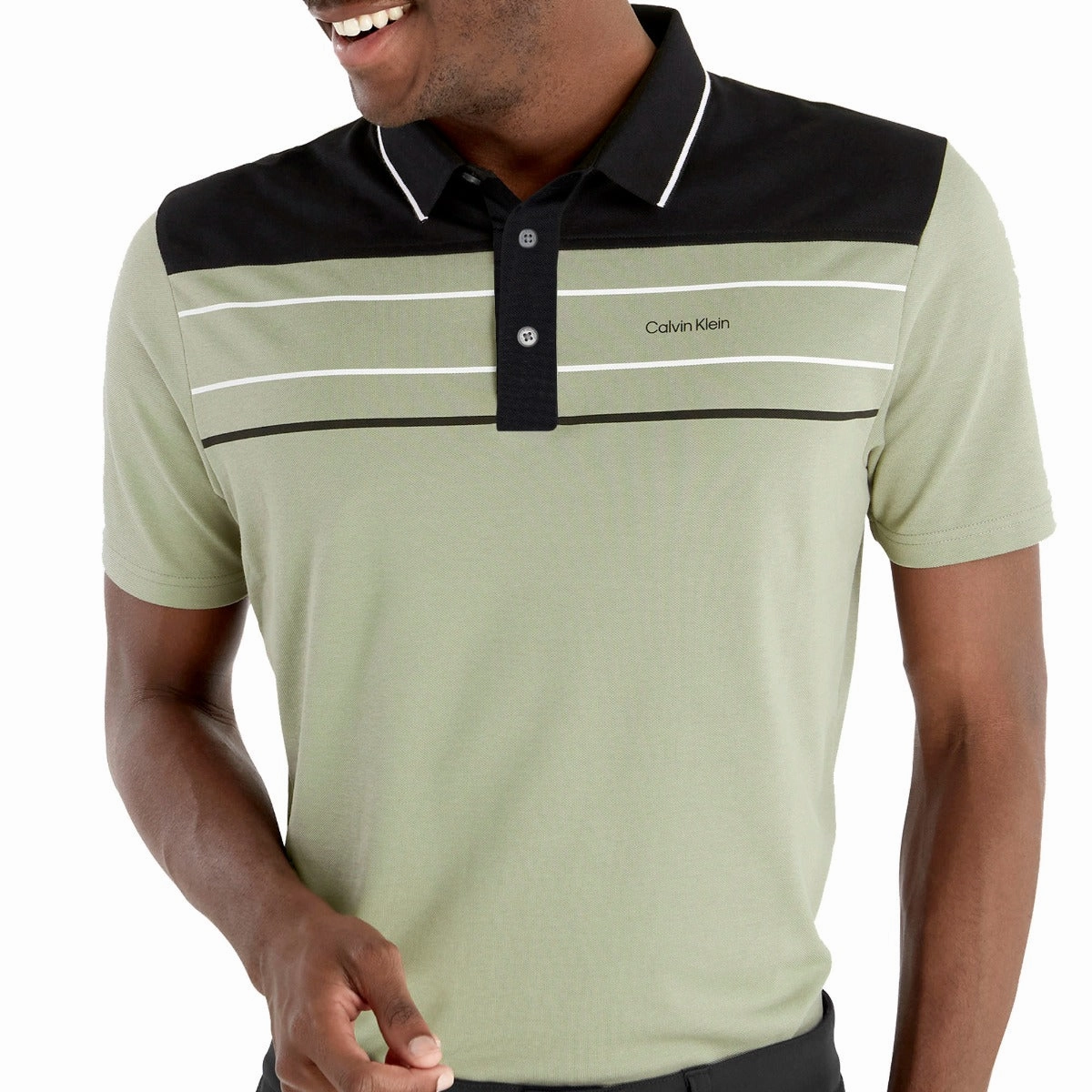Effortless Fit Calvin Klein Blackwater Polo Shirt - Cameo Green