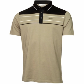 Calvin Klein Blackwater Polo Shirt - Cameo Green vacation wear Summer Essential
