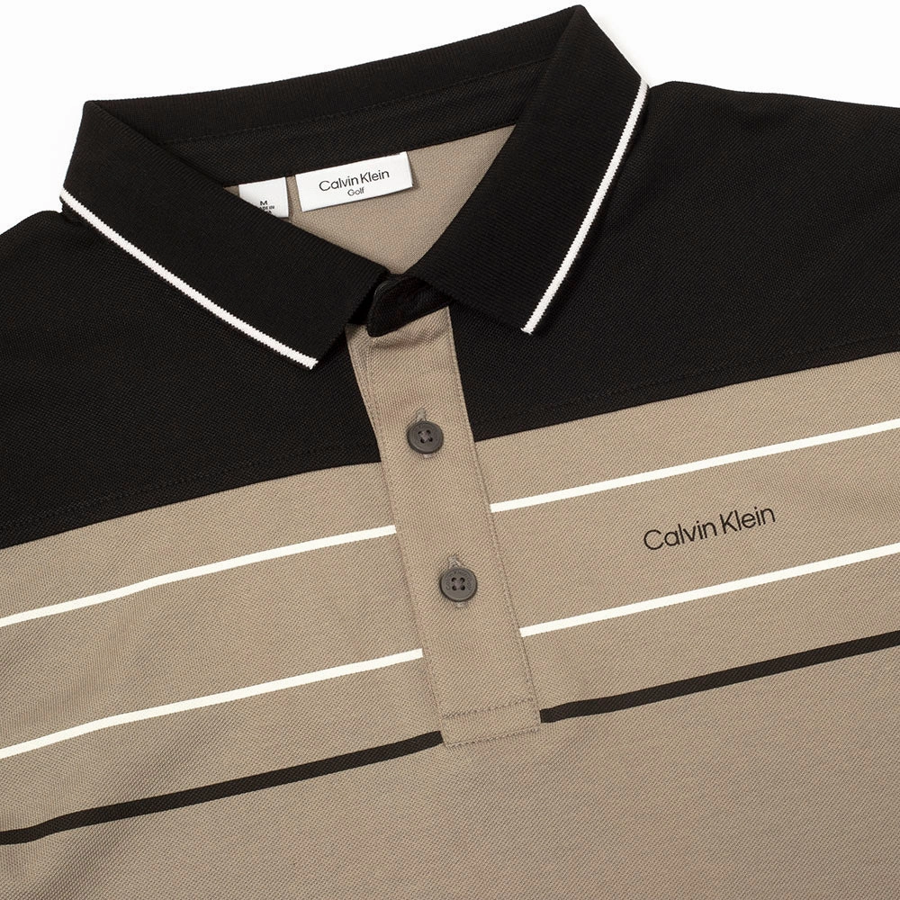 Calvin Klein Blackwater Polo Shirt - Cameo Green Pre Shrunk Cotton