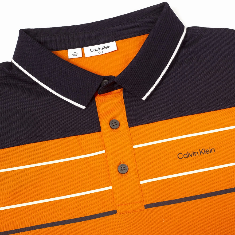 Retro Style Calvin Klein Blackwater Polo Shirt - Orange