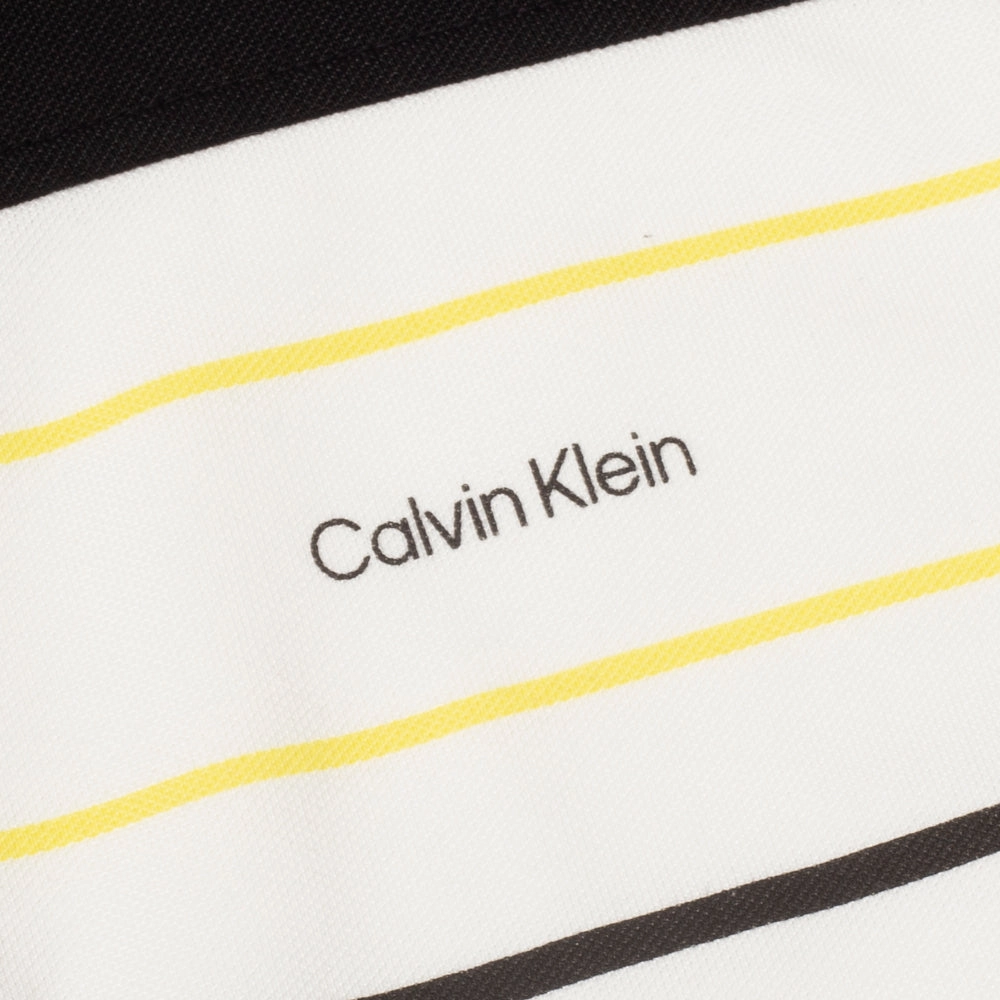 Easy Wear Look MicroPiqueKnit Calvin Klein Blackwater Polo Shirt - White/Yellow