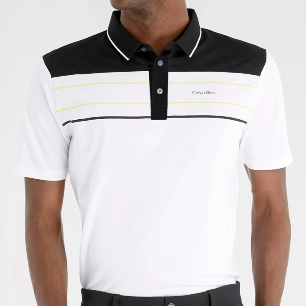 Calvin Klein Blackwater Polo Shirt - White/Yellow soft look