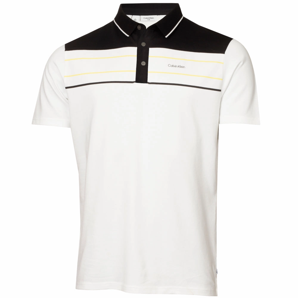 Smart Wear Casual Chic Wear Calvin Klein Blackwater Polo Shirt - White/Yellow