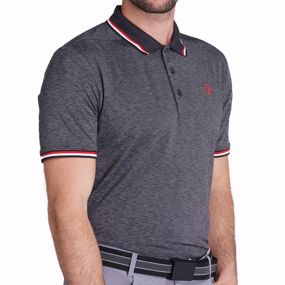 Light and Soft Calvin Klein Casper Polo Shirt - Charcoal Marl
